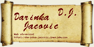 Darinka Jačović vizit kartica